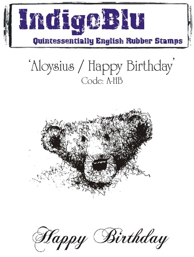 Aloysius Happy Birthday A6 Red Rubber Stamp
